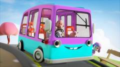 Wheels on the bus - Children's songs in Swedish - BarnMusikTV