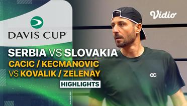 Serbia (Nikola Cacic & Miomir Kecmanovic) vs Slovakia (Lukas Klein & Igor Zelenay) - Highlights | Qualifiers Davis Cup 2024