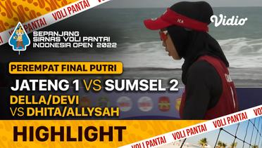Highlights | Perempat Final Putri 1 | JATENG 1: Della/Devi vs SUMSEL 2: Dhita/Allysah | Sirnas Voli Pantai 2022