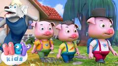 The  Three Little Pigs story. Fairy Tales and Short Stories for Kids
