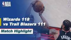 Match Highlight | Washington Wizards 118 vs 111 Portland Trail Blazers | NBA Regular Season 2020/21