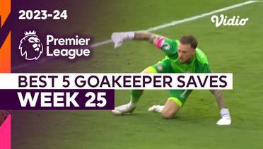 5 Aksi Penyelamatan Kiper Terbaik | Matchweek 25 | Premier League 2023/24