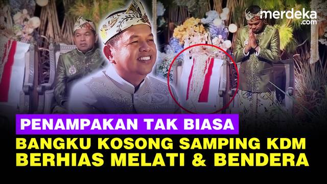 Bangku Kosong Sebelah Dedi Mulyadi Disorot, Berhias Melati & Bendera saat Pesta Nikah Anaknya