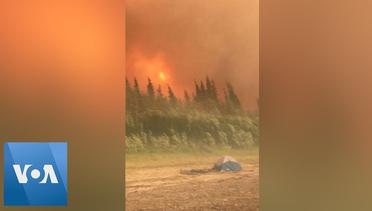 Fire and Smoke Fill Air as Fire Service Battles Alaska Wildfires