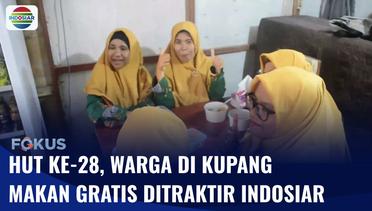 Peringatan HUT ke-28, Tim Indosiar Borong Dagangan Pedagang dan Traktir Makan Gratis | Fokus