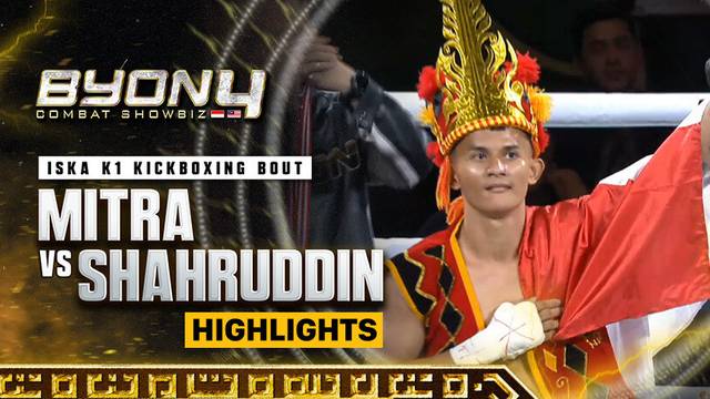 Mitra vs Shahrudin - Highlights | ISKA K1 Kickboxing Bout | Byon Combat Showbiz Vol.4