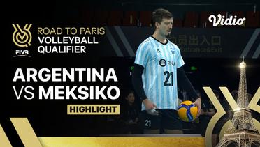 Argentina vs Meksiko - Match Highlights | Men's FIVB Road to Paris Volleyball Qualifier