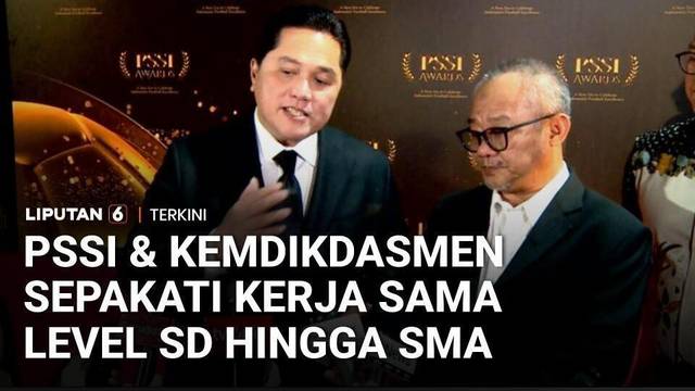 PSSI dan Kemdikdasmen Resmikan Kerja Sama Sepak Bola Usia Muda Tingkat SD hingga SMA di PSSI Award