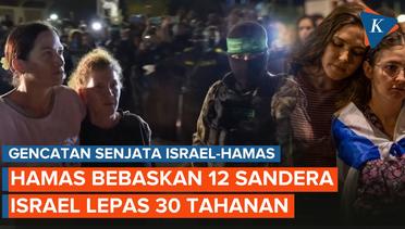 Hamas Bebaskan 12 Sandera Lagi, Israel Lepas 30 Tahanan
