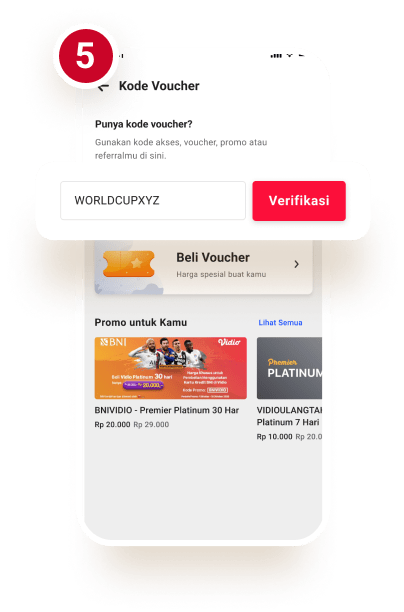 Pakai kuponnya untuk membeli paket Piala Dunia 2022