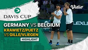 Highlights | Grup C Germany vs Belgium | Krawietz-Puetz vs Gille-Vliegen  | Davis Cup 2022