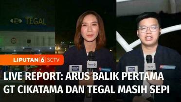 Live Report: Pantauan Arus Balik Lebaran di Gerbang Tol Cikampek Utama dan Tegal | Liputan 6