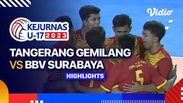 Putra: Tangerang Gemilang vs BBV Surabaya - Highlights | Kejurnas Bola Voli Antarklub U-17 2023