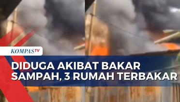 Kebakaran 3 Rumah di Kabupaten Maros, 5 Unit Mobil Damkar Diterjunkan ke Lokasi