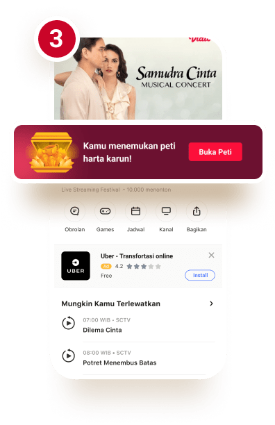 Tonton konten dan temukan harta karun