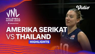 Amerika Serikat vs Thailand - Highlights | Women's Volleyball Nations League 2024