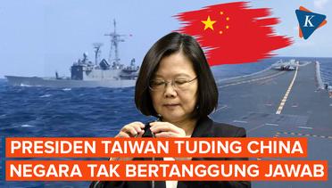 Presiden Taiwan Kecam Latihan Militer China di Selat Taiwan