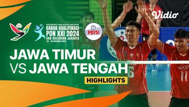 Putra  Jawa Timur vs Jawa Tengah - Highlights | Babak Kualifikasi PON XXI Bola Voli