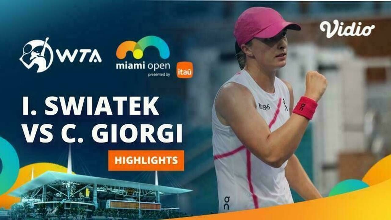 Iga Swiatek vs Camila Giorgi - Highlights | WTA Miami Open 2024 | Vidio