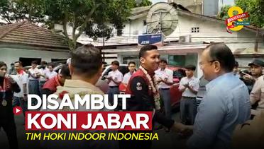 Tim Hoki Indoor Indonesia Peraih Medali Emas di SEA Games 2023 Disambut KONI Jabar