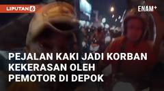 Viral Pejalan Kaki Jadi Korban Kekerasan Oleh Pemotor di Depok