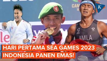Indonesia "Panen Emas" di SEA Games 2023 Kamboja di Hari Pertama