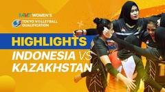 Match Highlight | Kazakhstan 3 vs 0 Indonesia | AVC Women's 2020 Volleyball Qualification