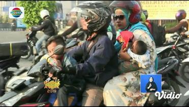 Pemudik Bersepeda Motor Bawa Anak Kecil dan Bayi Padati Sejumlah Jalan di Bekasi - Fokus