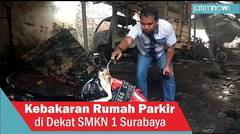 Kebakaran Rumah Parkir di Dekat SMKN 1 Surabaya