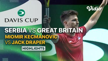Serbia (Miomir Kecmanovic) vs Great Britain (Jack Draper) - Highlights | Davis Cup 2023