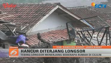 Sejumlah Rumah di Bandung Barat Hancur Tertimpa Tebing Longsor - Liputan 6 Siang