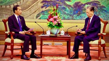 Pertemuan Presiden Jokowi dengan Ketua Kongres Rakyat Nasional RRT, Beijing, 18 Oktober 2023