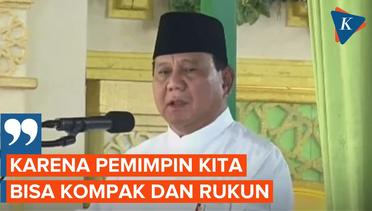 Prabowo Sebut Inflasi Ekonomi di Indonesia Tak Naik Drastis karena Pemimpinnya Kompak