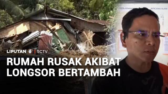 Rumah Rusak Akibat Longsor di Deli Serdang Bertambah | Liputan 6