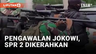 Viral! Prajurit TNI Gendong Sniper SPR 2 saat Jaga Jokowi