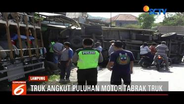 Truk Tabrak Truk di Bakauheni, Lampung, Kendaraan Halangi Badan Jalan - Liputan6 Terkini