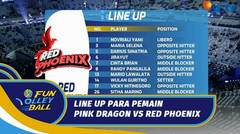 Line Up Para Pemain Tim Pink Dragon dan Red Dragon | Fun Volley Ball