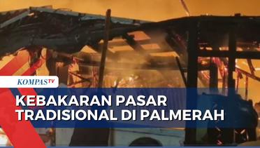 Kebakaran Melanda Kios di Pasar Tradisional Palmerah Jakarta Barat