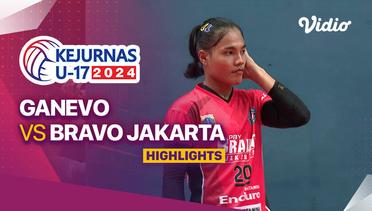 Semifinal Putri: Ganevo vs Bravo Jakarta - Highlights | Kejurnas Bola Voli Antarklub U-17 2024