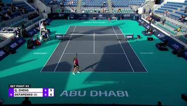 Qinwen Zheng vs Jelena ostapenko - Highlights | WTA Mubadala Abu Dhabi Open 2023