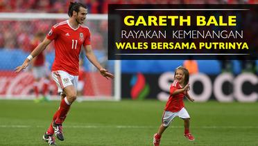 Cara Bale Menikmati Kemenangan Wales Bersama Anaknya