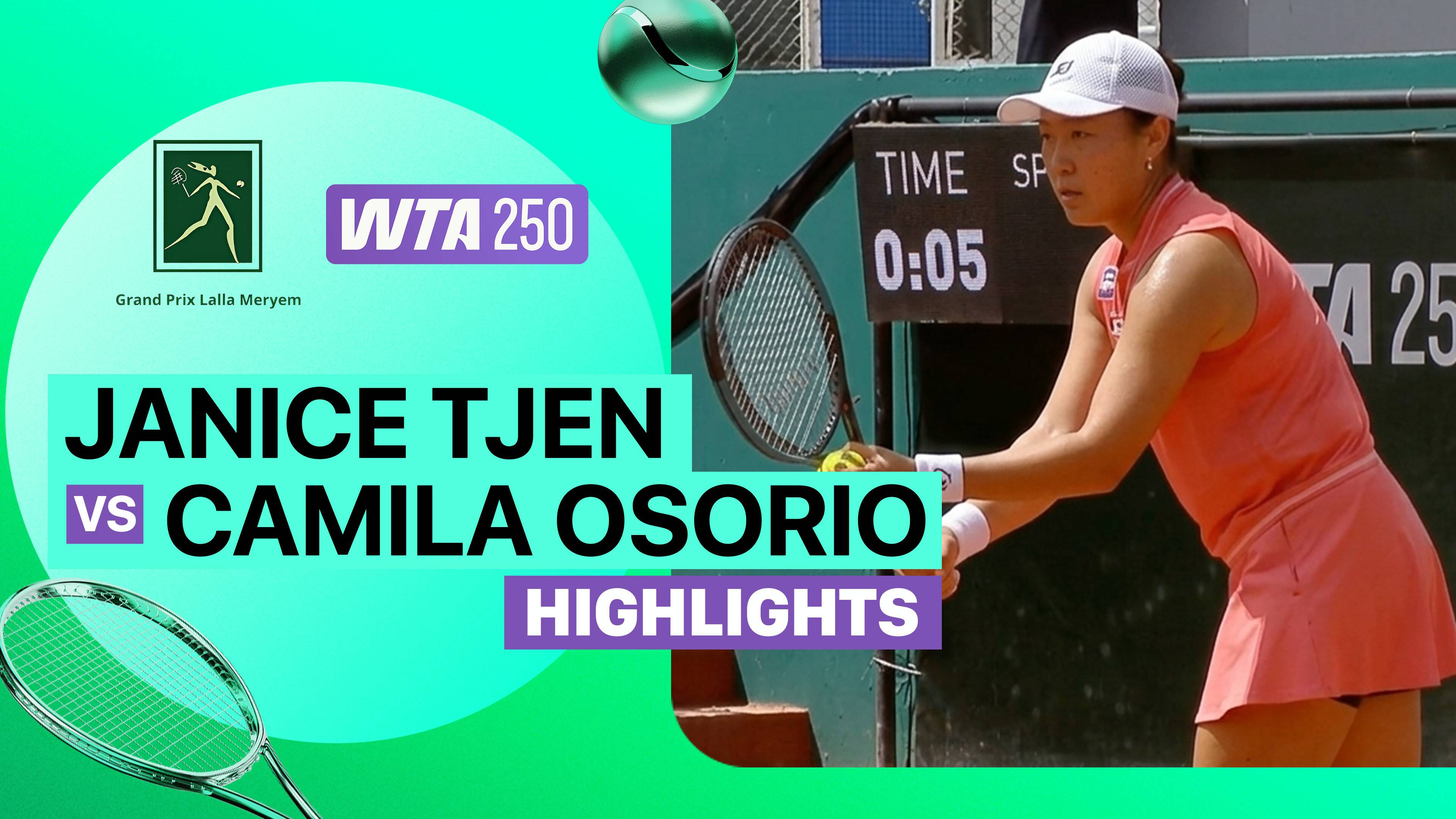 Janice Tjen vs Camila Osorio - Women's Singles Round of 16 | WTA 250: Grand Prix Son Altesse Royale La Princesse Lalla Meryem 2026
