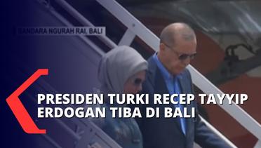Ditemani Ibu Negara, Presiden Turki Recep Tayyip Erdogan Tiba di Bandara Ngurah Rai Bali!