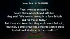 verse 249 to 252 (Chapter 2) AL BAQARAH