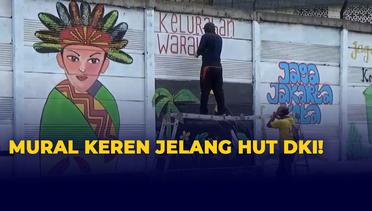 Ratusan Mural Hiasi Kawasan Jakarta Utara Jelang HUT DKI Jakarta atau Hajatan Jakarta