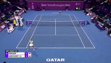 Match Highlights | Anett Kontaveit vs Ana Konjuh | WTA Qatar Totalenergies Open 2022