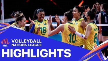 Match Highlight | VNL WOMEN'S - Brazil 3 vs 0 Japan | Volleyball Nations League 2021
