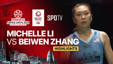 Michelle Li (CAN) vs Beiwen Zhang (USA) - Highlights | Daihatsu Japan Open 2024 - Women's Singles