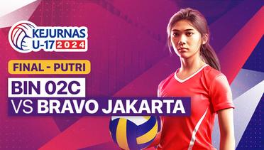Final Putri: BIN 02C vs Bravo Jakarta - Full Match | Kejurnas Bola Voli Antarklub U-17 2024