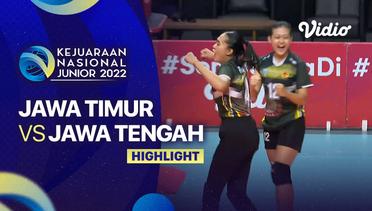 Highlights | Semifinal - Putri: Jawa Timur vs Jawa Tengah | Kejurnas Junior 2022